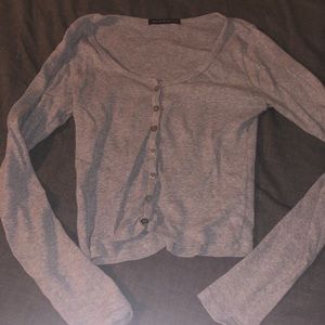 Brandy Melville Grey Button Up